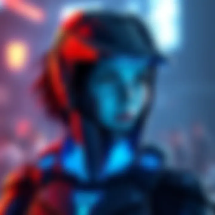 Cortana, a digital character in Halo, depicted with a glowing blue interface, representing her development across the games.