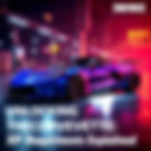 A shiny Corvette car parked in a virtual Battle Royale setting, ready to be unlocked by players.