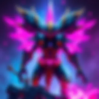 Concept art of the Cosmic Archvile character featuring a celestial design and vibrant colors