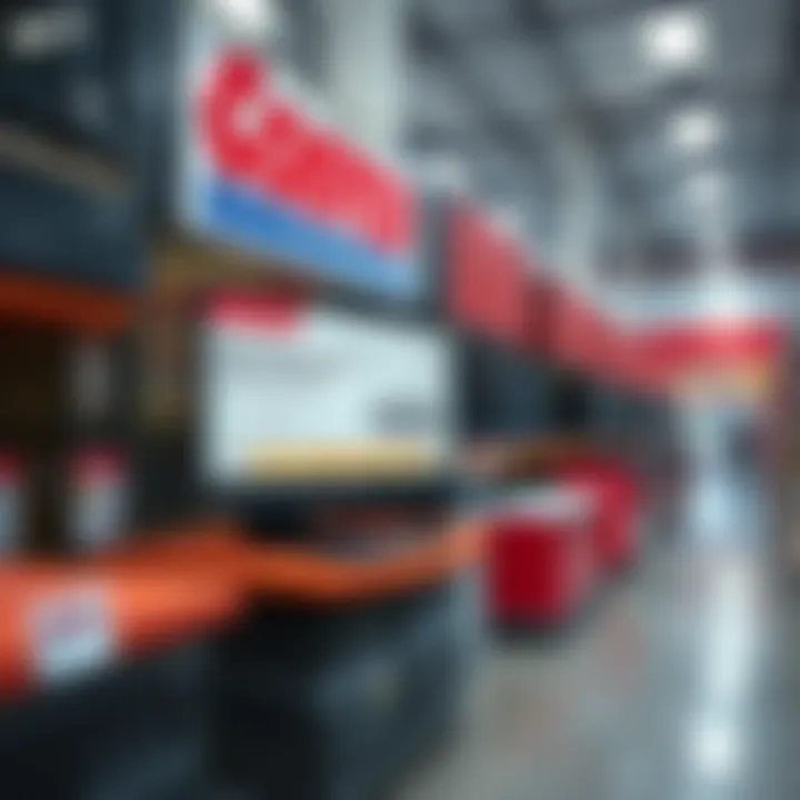 A Costco store showcasing a computer in the electronics section, highlighting the price and warranty details.