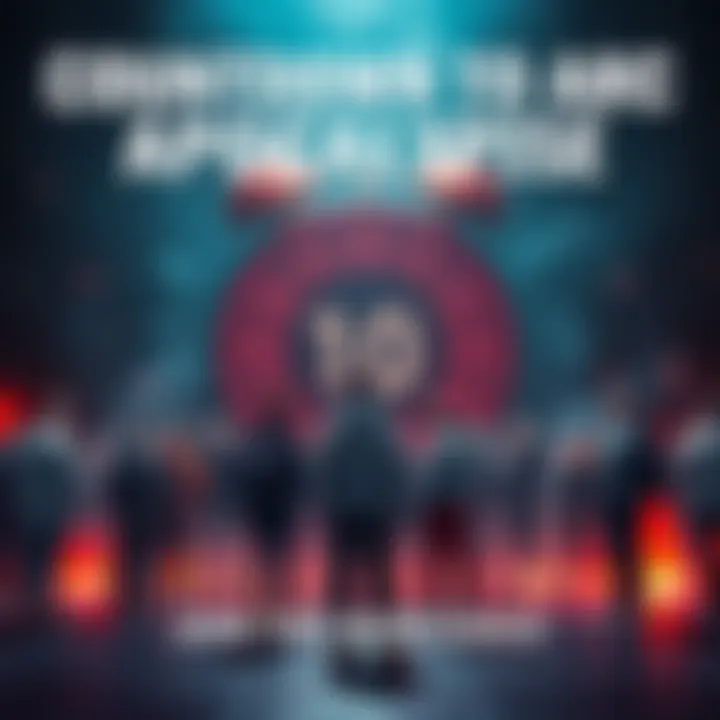 A group of people uniting in front of a large countdown clock, symbolizing their fight against the impending Arc apocalypse.