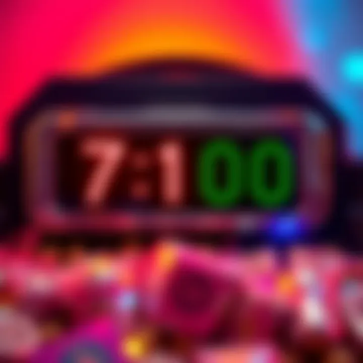 A digital countdown timer showing 7 hours left for claiming Twitch drops and in-game rewards