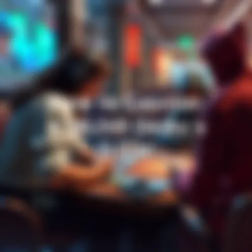 A player strategizing against a card game opponent, looking at a game board with cards representing Miracle Rogue and QLDH decks