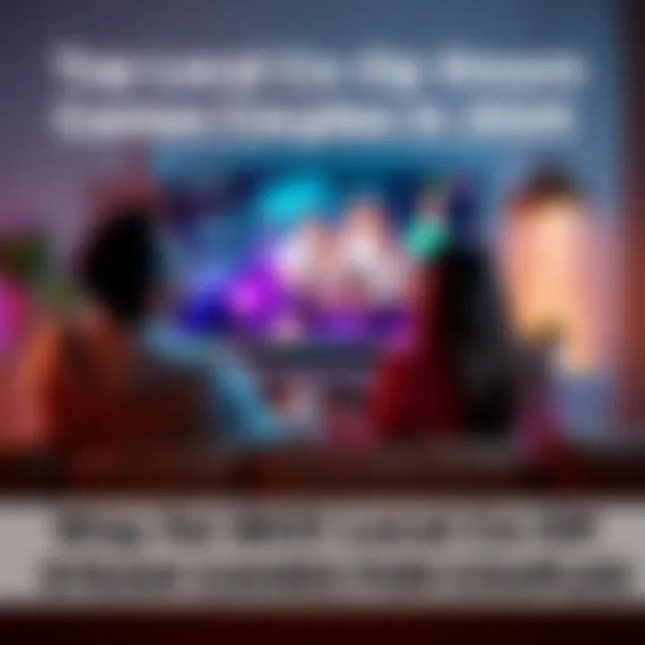 A couple enjoying a cooperative video game session, sitting on a couch with game controllers in hand and a big screen TV in front of them, smiling and cheering together.