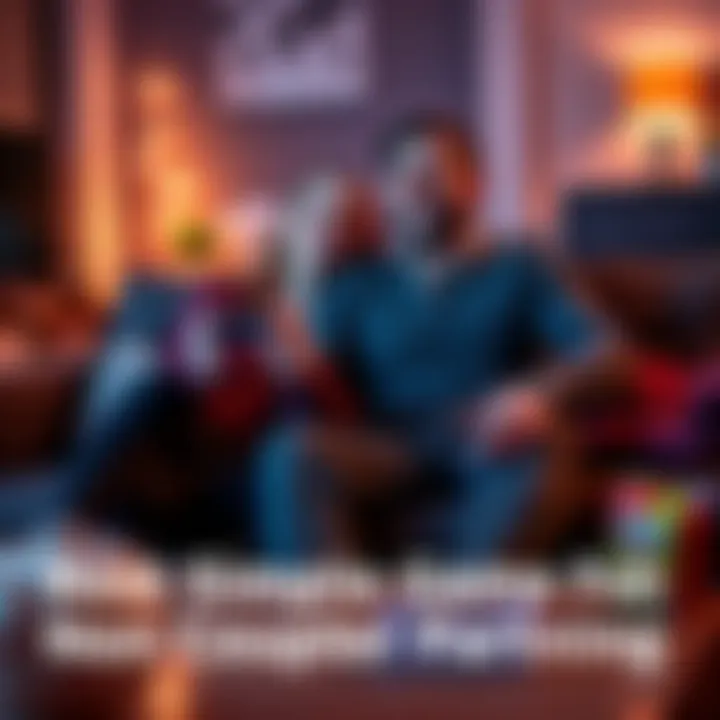 A couple enjoying a game together on a couch, with a game controller in hand and snacks nearby