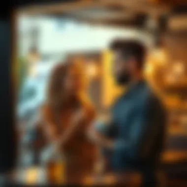 A man and woman having an open conversation about their preferences in a cozy café setting.