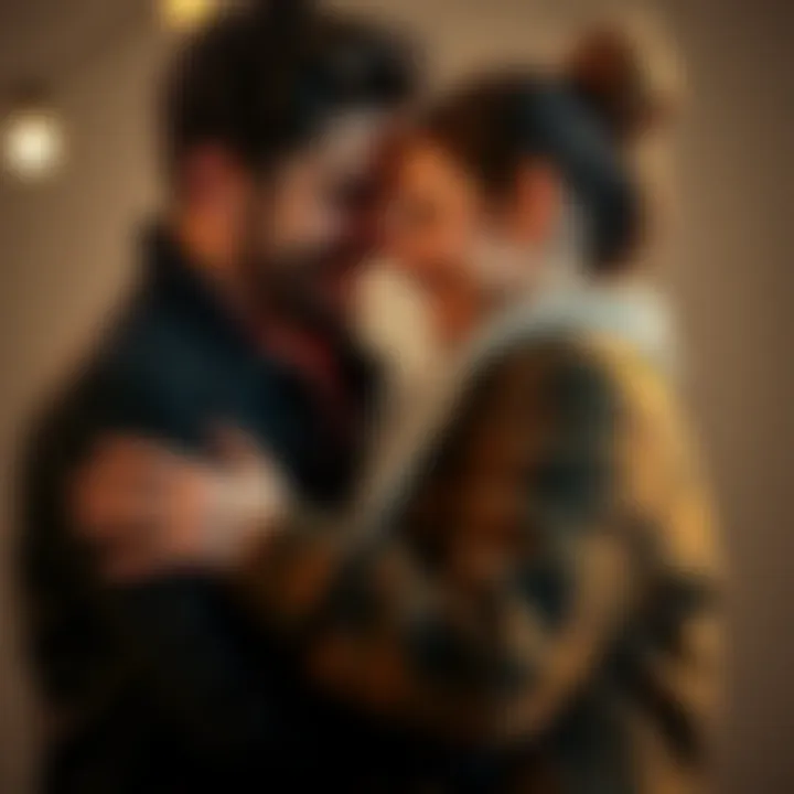 A couple smiling and hugging each other, showing affection and support despite outside criticism.