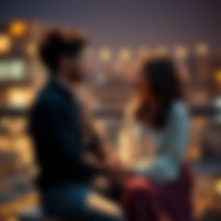 A couple sitting together, holding hands, looking emotionally connected while discussing their feelings.