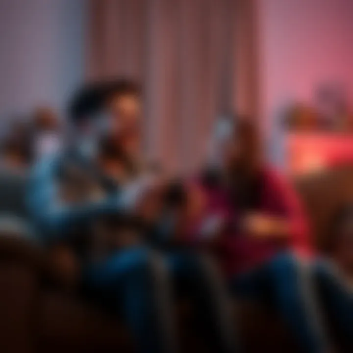 Couple Playing Video Games Together A couple enjoying a co-op video game on the Nintendo Switch, sharing laughs and gaming excitement in a cozy living room setting.