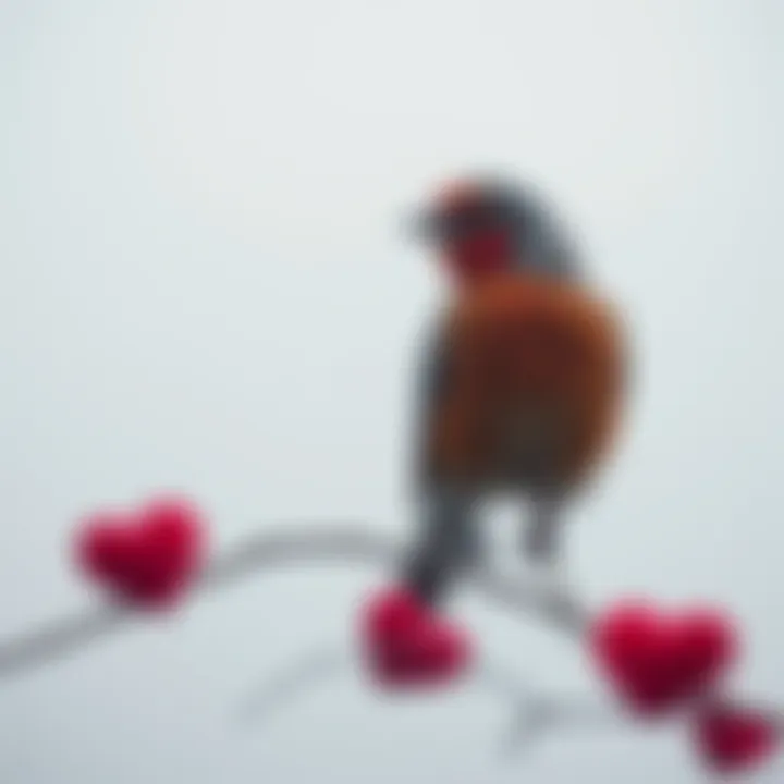 Two lovebirds in a foggy setting enjoying Valentine's Day together