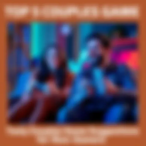 A couple enjoying a fun two-player video game on a couch, smiling and having a good time.