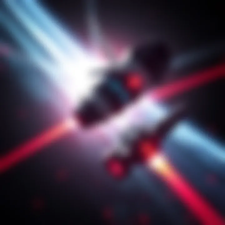 Covenant Slipspace Jump in Halo Reach Visual representation of a slipspace jump in Halo Reach, showing the unique design and colors of the Covenant ships transitioning through space.