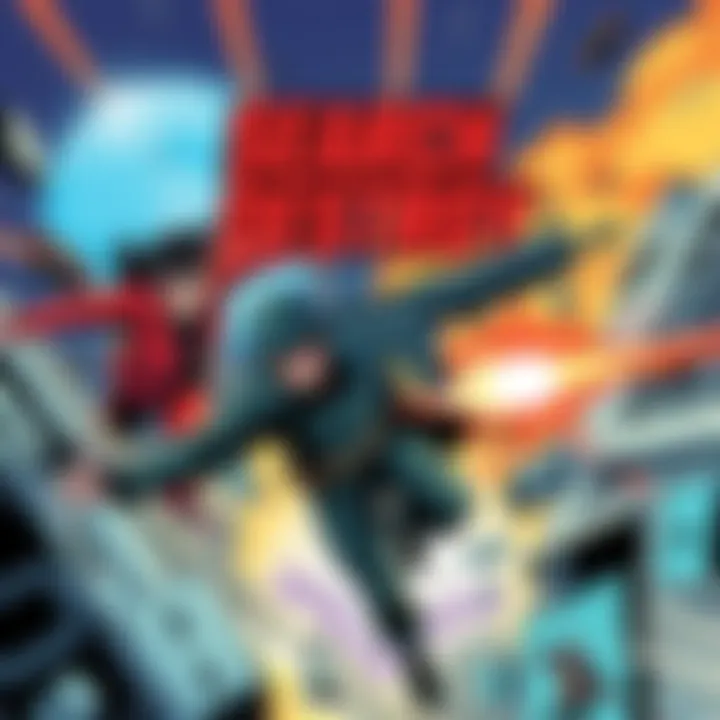 The cover showcases dynamic characters in action, with vibrant colors and bold artwork that represent thrilling stories