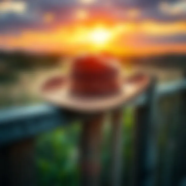A cowboy hat resting on a wooden fence, symbolizing Mesa's culture and community spirit