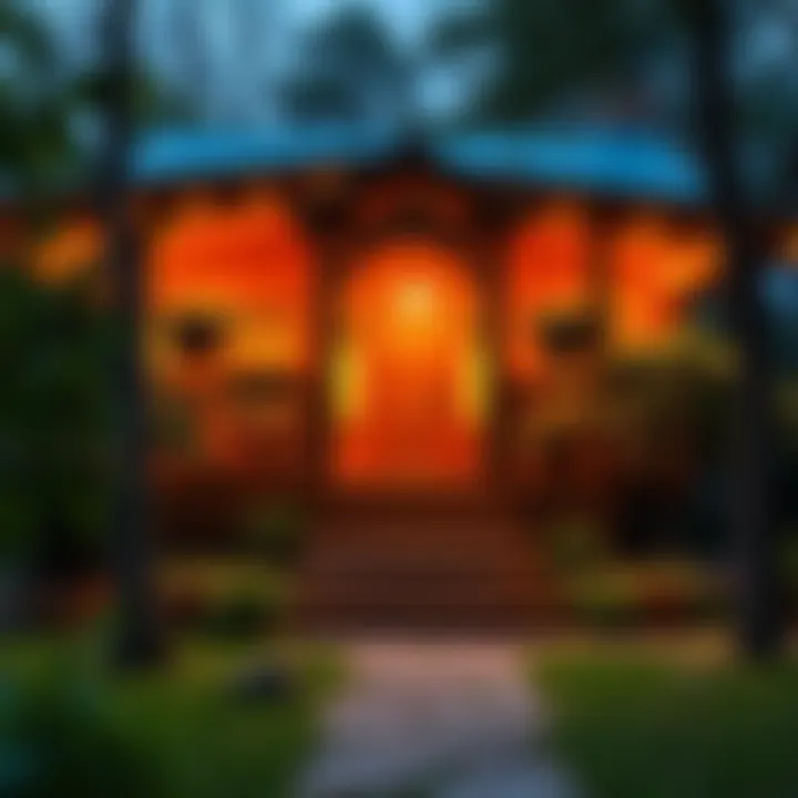 Cozy second home retreat A beautiful second home with a warm atmosphere, featuring a welcoming porch and lush greenery around it, perfect for relaxation and connection.