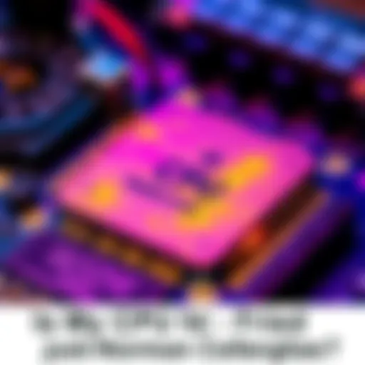 Close-up of a 9800x3d CPU showing discoloration on the surface, highlighting potential issues.