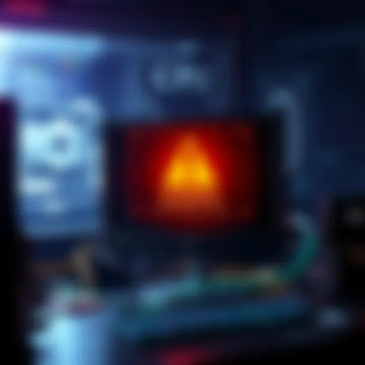 CPU Performance Issues A graphic showing a computer with a warning sign indicating CPU problems after a game patch update.