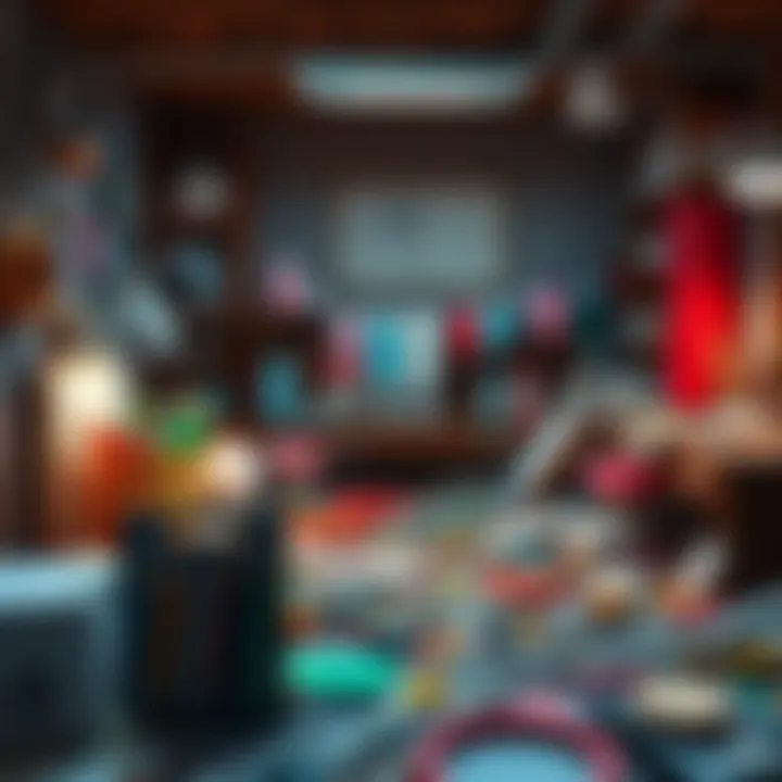 Crafting Community Under Scrutiny A creative workspace with abandoned craft supplies, symbolizing the recent decline in crafting enthusiasm.