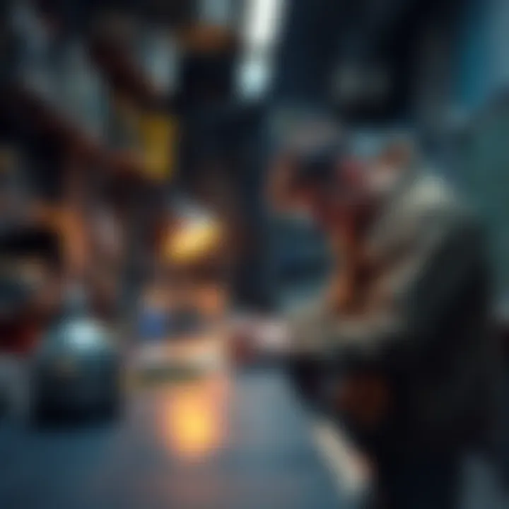 A player interacting with a workbench, frustrated by limited crafting options for evolving items.