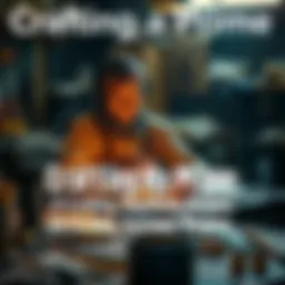 A person working on creating their first prime, surrounded by tools and materials, showing excitement and creativity.