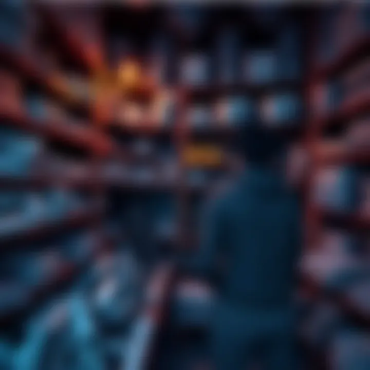 A gamer organizing various crafting materials in a virtual inventory, showcasing gray materials and components, balancing space.