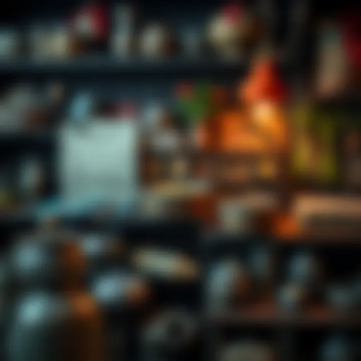 Crafting Menu in a Video Game A cluttered crafting menu filled with various recipes from a video game