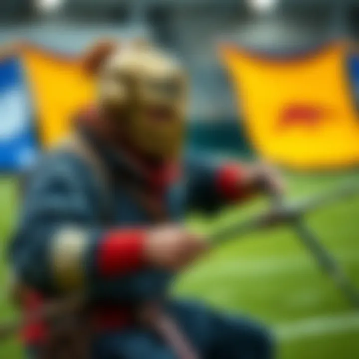 A dedicated craftsman showcases a new lance technique, focusing on precision and effectiveness, while practicing on a training field.