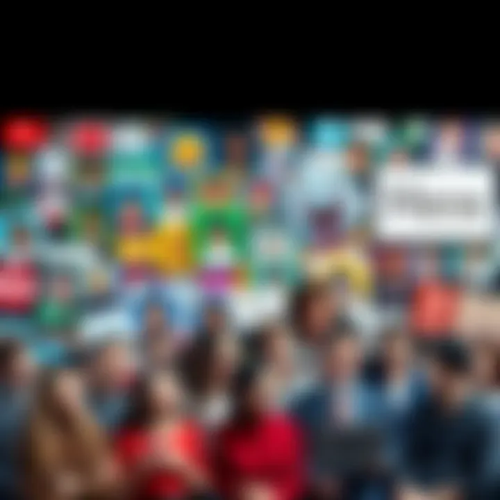 A collage of popular memes and happy people engaging in online discussions about memes