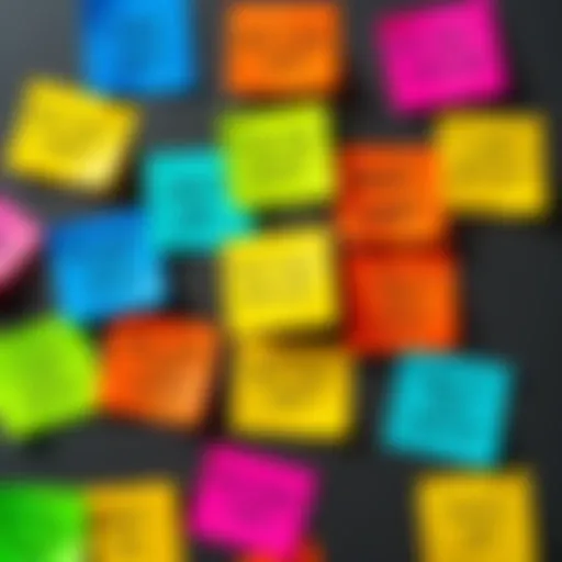A collection of colorful phrases on sticky notes, showcasing different expressions similar to 'don't say I didn't warn you'.