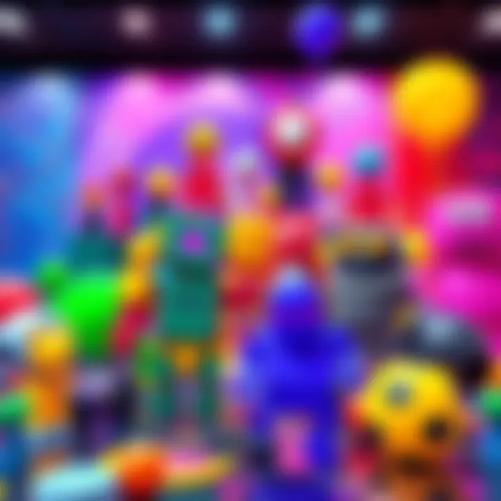 A variety of colorful and unique Garry's Mod creations displayed on a digital canvas, showcasing creativity for gaming fans.