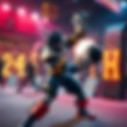 A character executing a backhand slap on an opponent in a game setting, showcasing unique knockout animation.