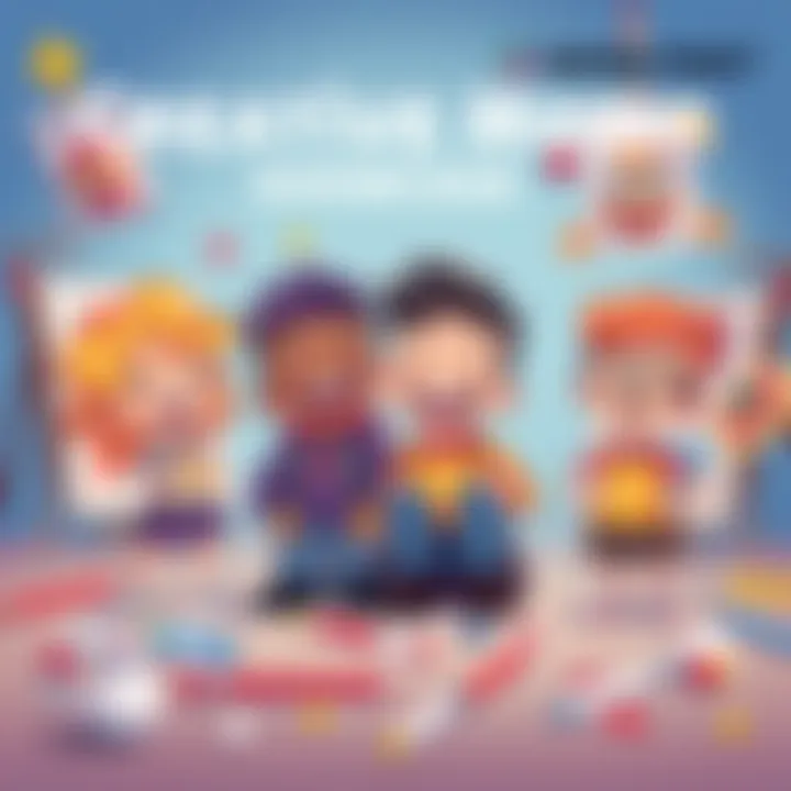 A colorful and playful meme featuring cartoon characters laughing and enjoying art together, showcasing humor and creativity.