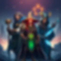 Creative RPG Characters A group of unique RPG characters designed by players, showcasing a warrior, wizard, and rogue in a fantasy setting