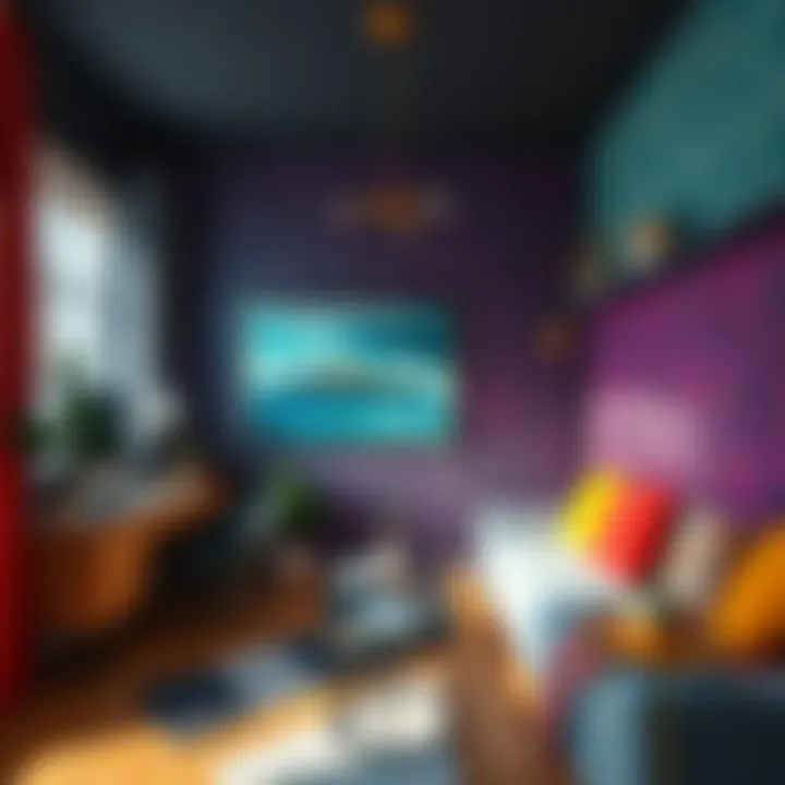 Creative Wallpaper Combinations A selection of stylish wallpaper patterns and colors that enhance a living space