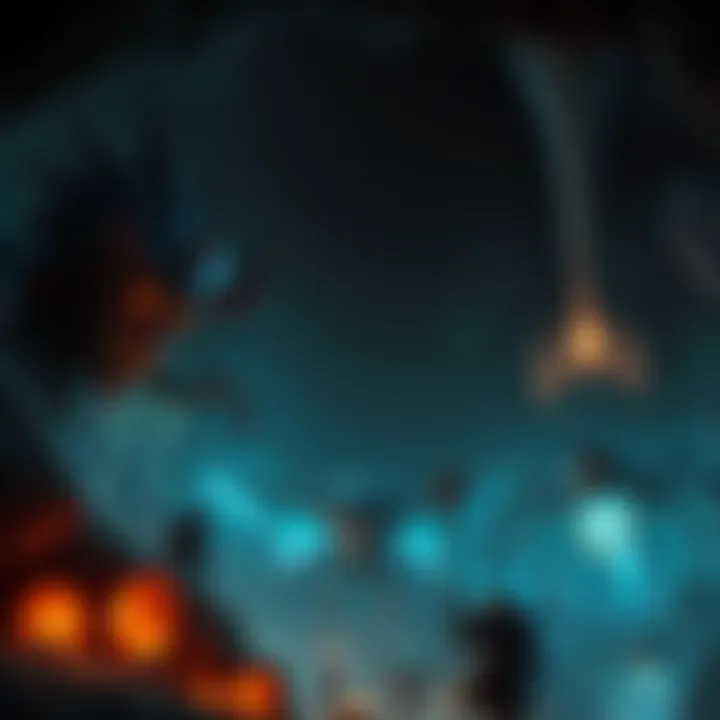A variety of creatures from the Underdark, showcasing both hostile beings and civilized inhabitants in a dark, underground setting.