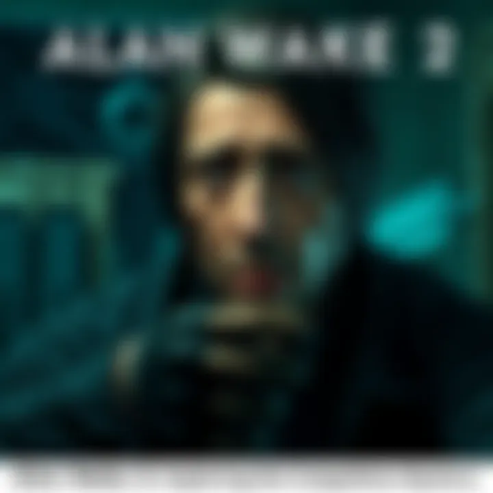 A character with a worried expression hears a strange voice in a dark environment during a profiling scene in Alan Wake 2