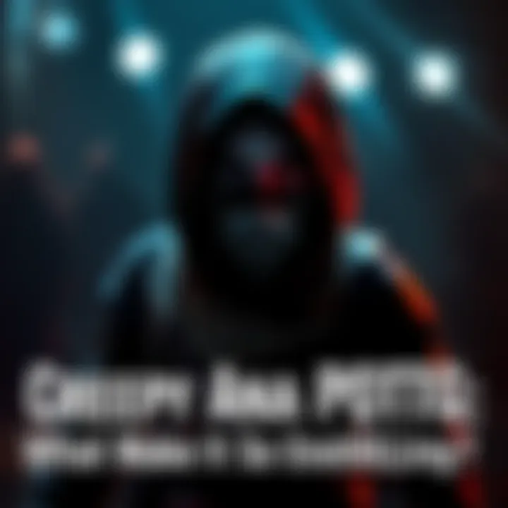 Creepy Ana POTG Scene Ana character from the game in a dark atmosphere, looking eerie and unsettling with shadows around her.