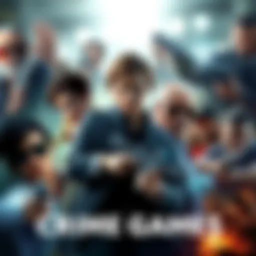 A collage of different crime game characters showcasing intense action and dramatic scenes from various crime story-driven games.