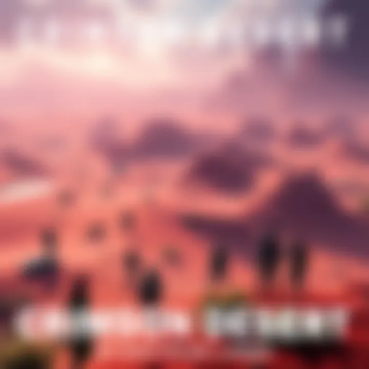 A scene from Crimson Desert showing an expansive open-world landscape with characters exploring the environment and engaging in different activities.