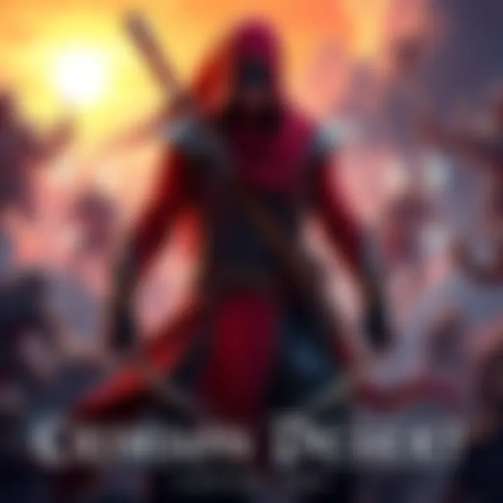 Cover art showcasing a warrior in a vibrant fantasy landscape with epic visuals and intense combat scenes