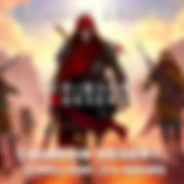 Crimson Desert Game Cover Crimson Desert game featuring characters in an action scene with vibrant landscapes