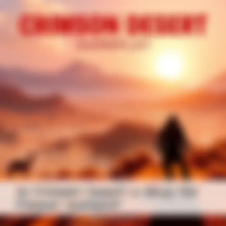 Crimson Desert Gameplay A scene from Crimson Desert showing an open world with a character exploring a vast landscape, mountains in the background, and a bright sky.