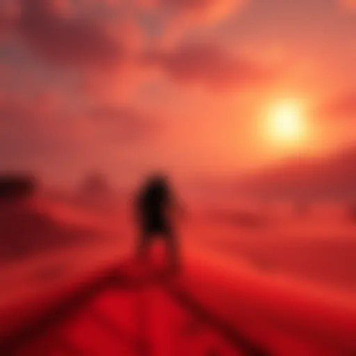 A scene from Crimson Desert showing stunning graphics followed by pixelation issues on PS5 Pro