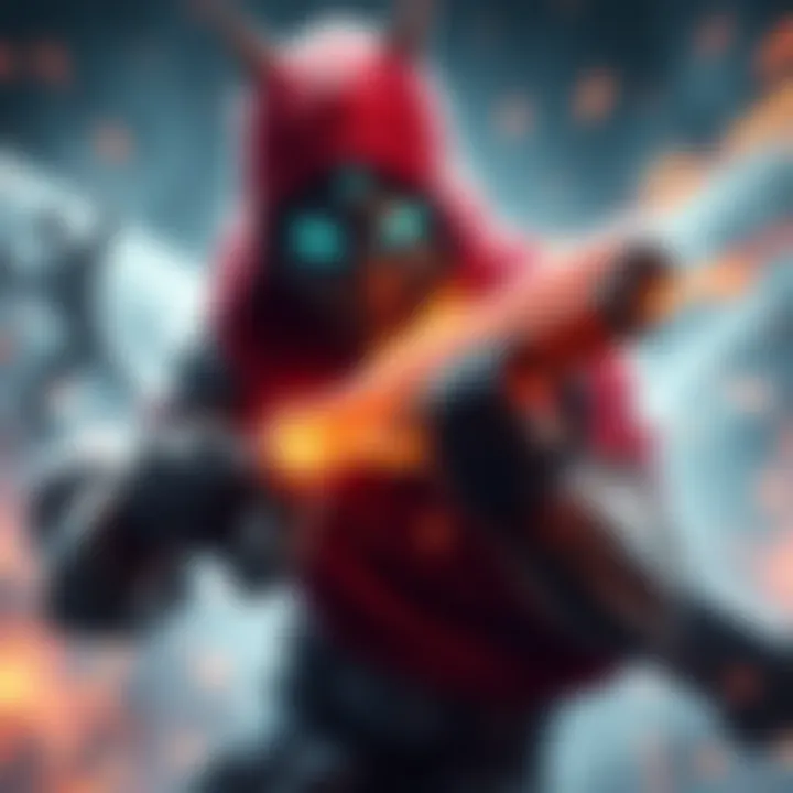 A game character demonstrating crit rate with glowing effects around a weapon, highlighting critical attack impact.