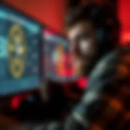 A gamer looking frustrated while playing with graphics settings on a computer screen, representing Jeff's critique of DLSS-5 performance issues.