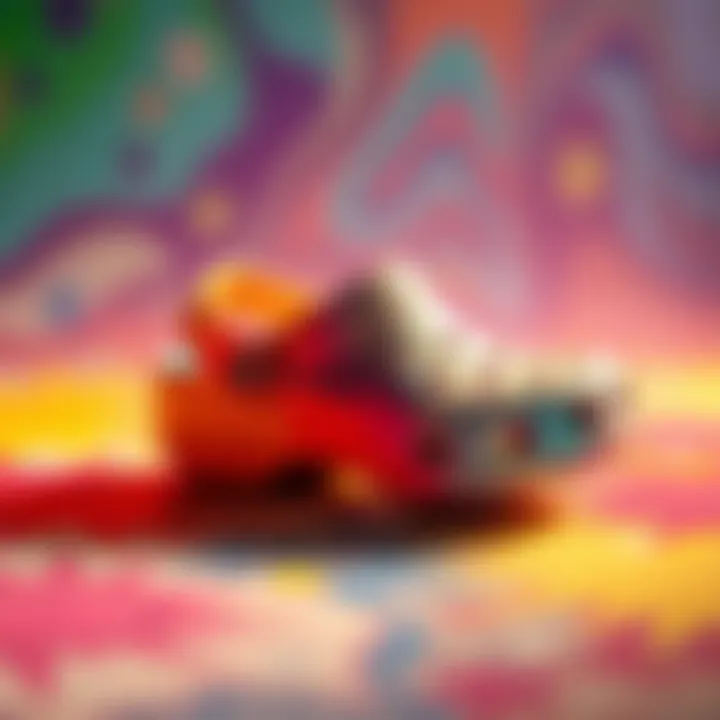 Croc's Positive Message A cheerful Croc's shoe with uplifting words on a colorful background, symbolizing support and positivity