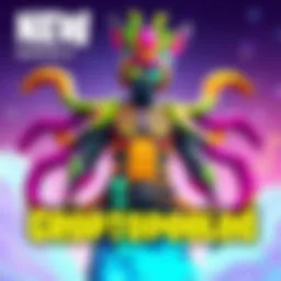 New Croptopeeled skin from OG Season 8 A colorful display of the Croptopeeled skin featured in the OG Season 8 battlepass, showcasing its unique design and vibrant colors.