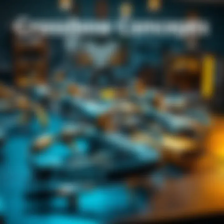 A collection of innovative crossbow designs displayed on a table, showcasing unique features and functions for medium-sized projects.