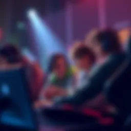 A group of PC players expressing frustration over long matchmaking wait times in a gaming setting, with console players eager for crossplay access, enhancing their gaming experience together.