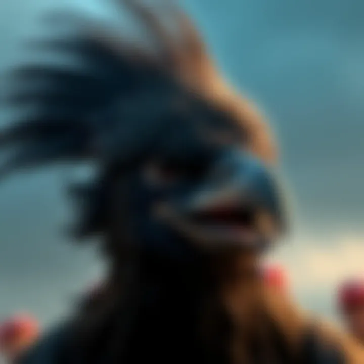 Crow Character Goes Bald Crow character suddenly loses all feathers in a humorous cutscene moment